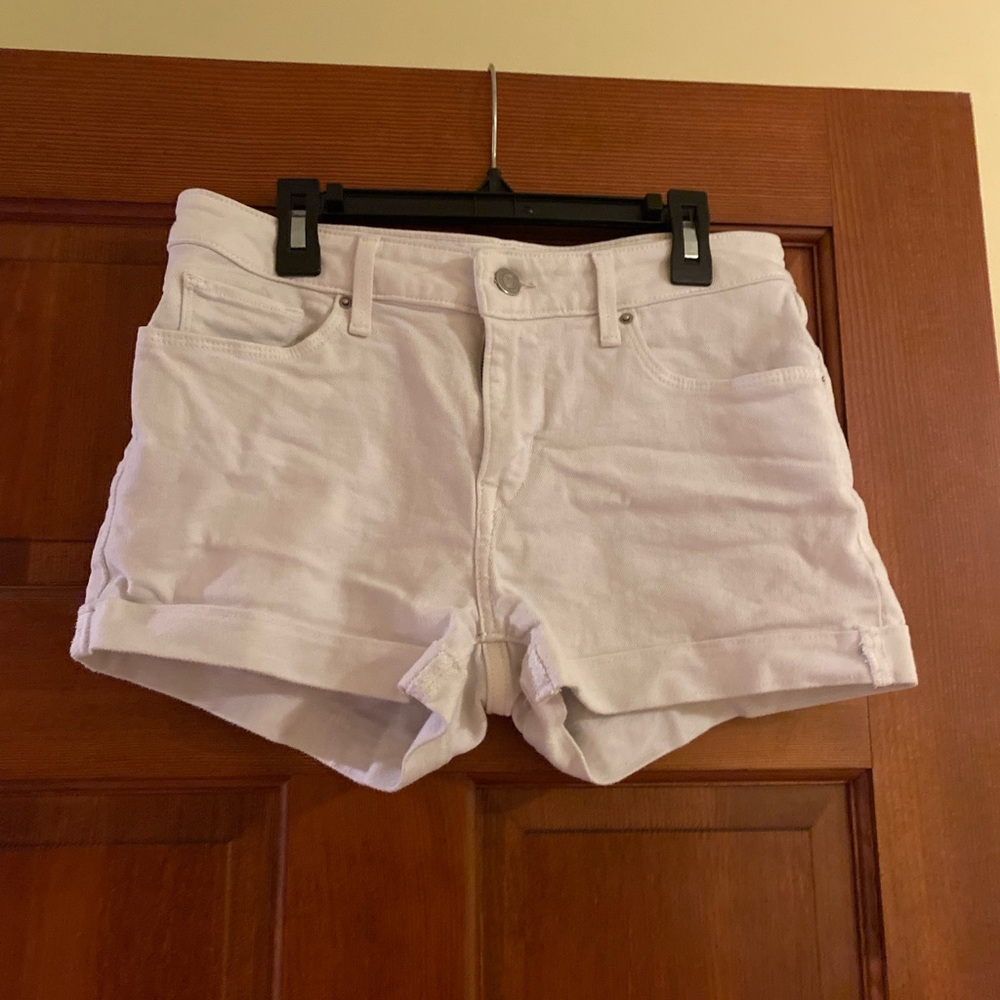 White Levi shorts